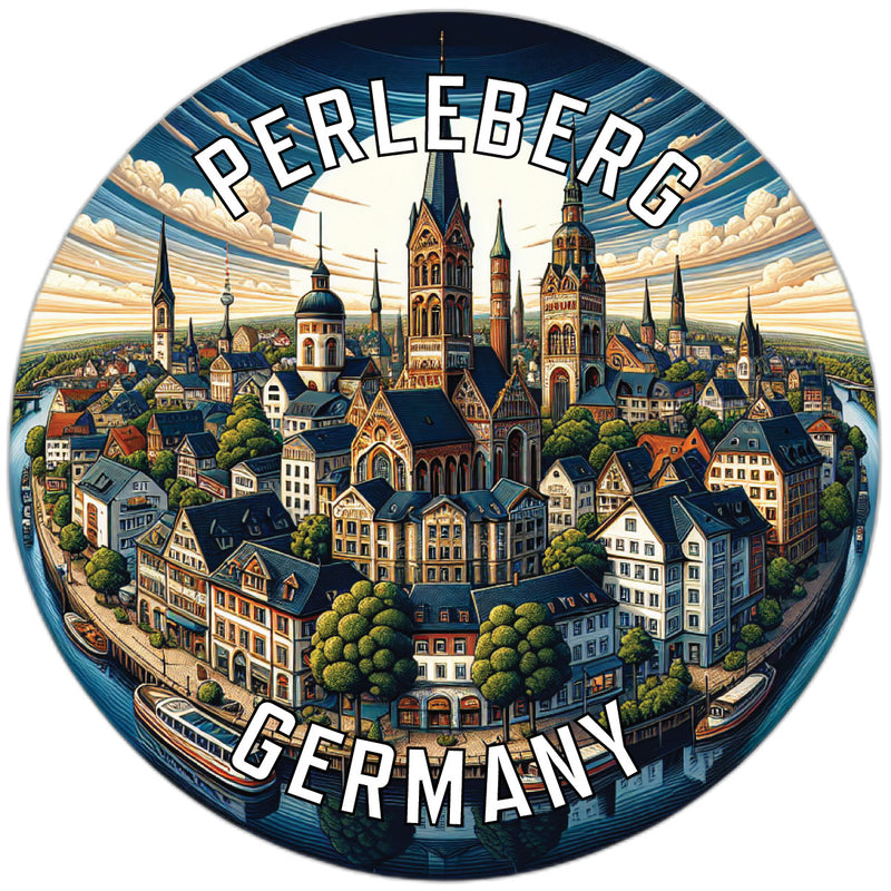 Perleberg Germany Souvenir Die Cut Flat Magnet 2-Inch