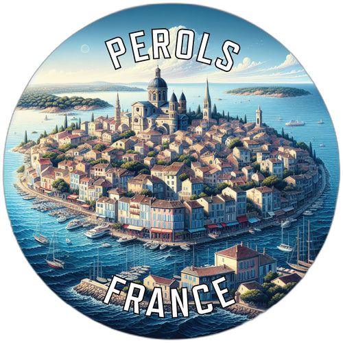 Perols France Souvenir Vinyl Decal Sticker 2-Inch