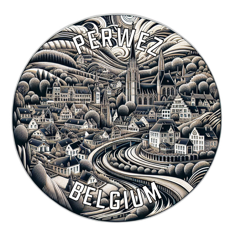 Perwez Belgium Souvenir Vinyl Decal Sticker 6-Inch