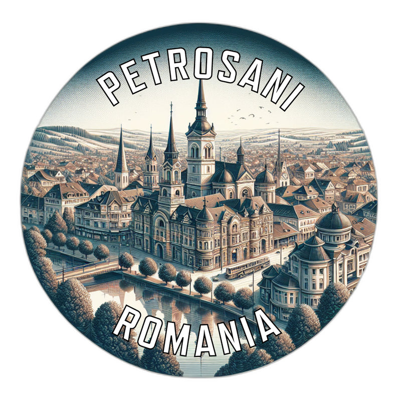 Petrosani Romania Souvenir Die Cut Flat Magnet 2-Inch