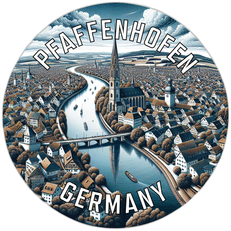 Pfaffenhofen Germany Souvenir Die Cut Flat Magnet 2-Inch