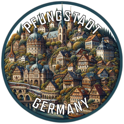 Pfungstadt Germany Souvenir Die Cut Flat Magnet 2-Inch