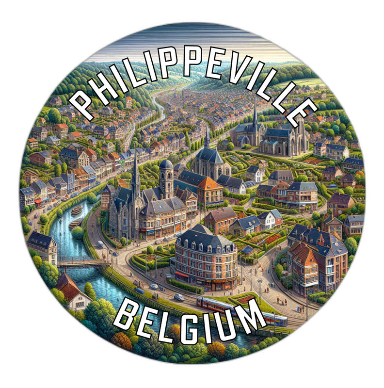 Philippeville Belgium Souvenir Vinyl Decal Sticker 2-Inch