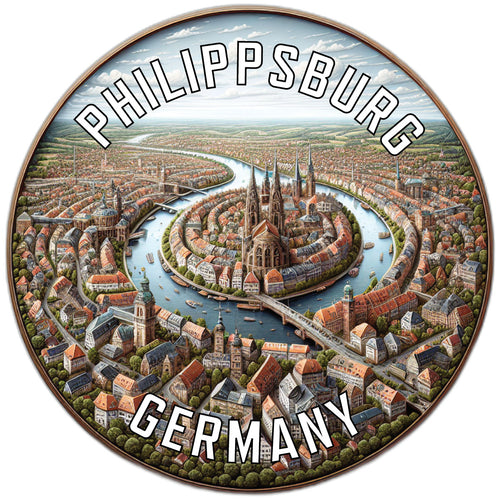 Philippsburg Germany Souvenir Die Cut Flat Magnet 6-Inch