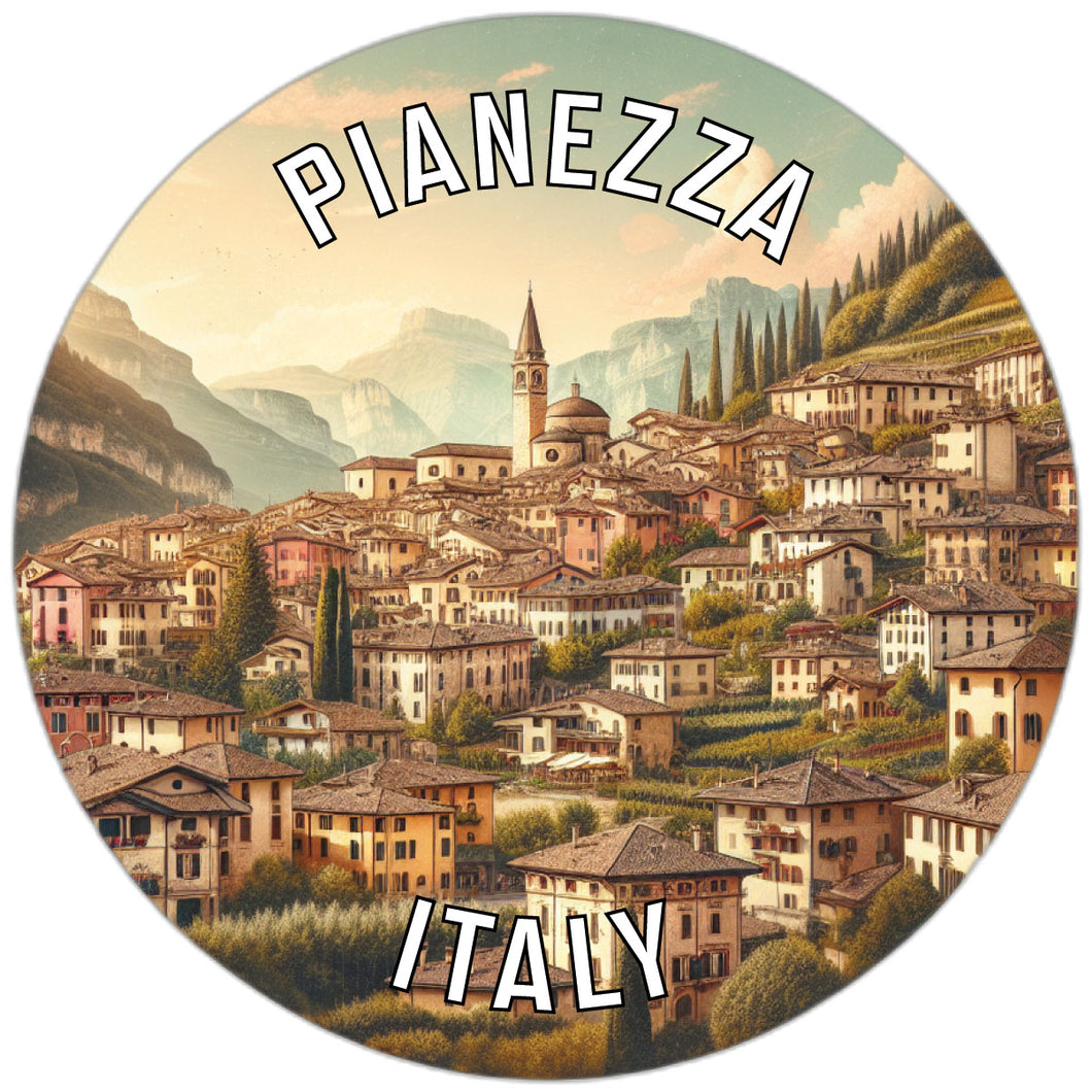 Pianezza Italy Souvenir Die Cut Flat Magnet 6-Inch