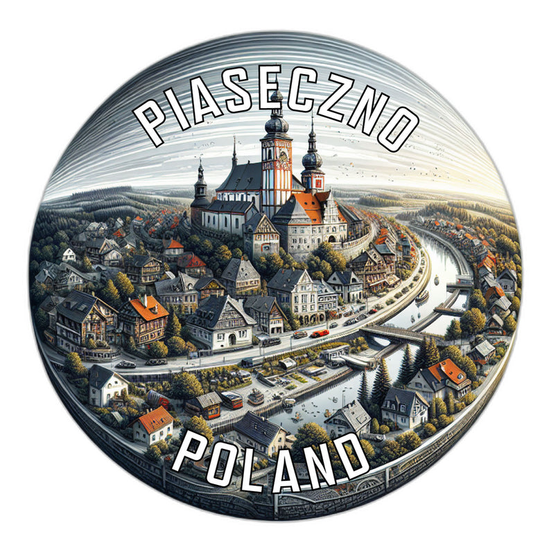 Piaseczno Poland Souvenir Die Cut Flat Magnet 6-Inch