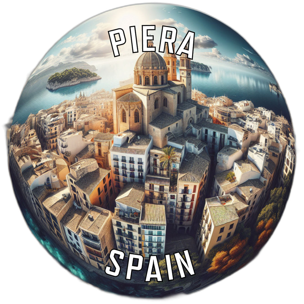 Piera Spain Souvenir Die Cut Flat Magnet 6-Inch