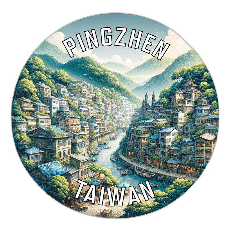 Pingzhen Taiwan Souvenir Vinyl Decal Sticker 2-Inch
