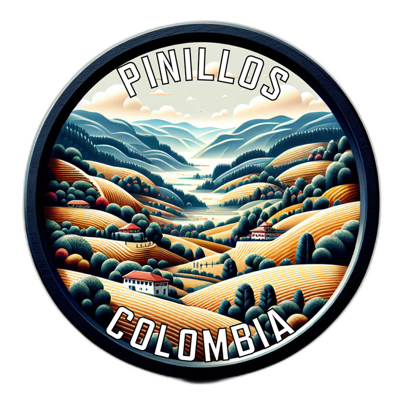 Pinillos Colombia Souvenir Die Cut Flat Magnet 6-Inch
