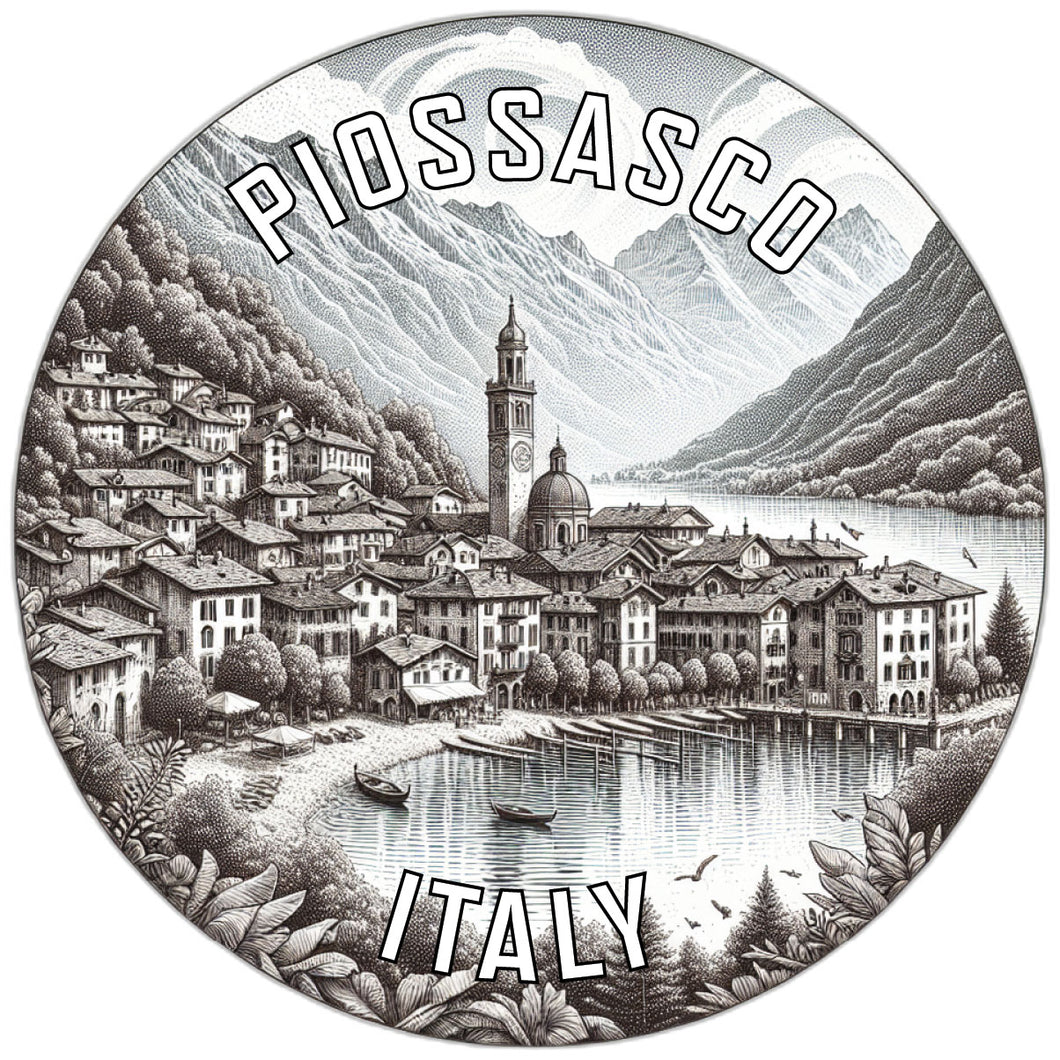 Piossasco Italy Souvenir Die Cut Flat Magnet 6-Inch