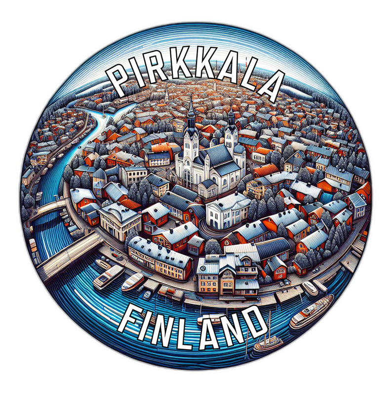 Pirkkala Finland Souvenir Die Cut Flat Magnet 6-Inch