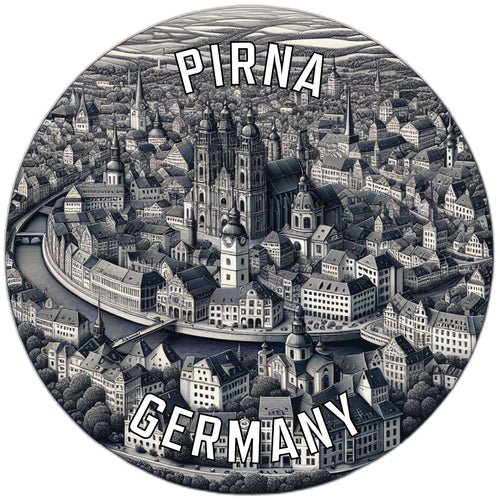 Pirna Germany Souvenir Die Cut Flat Magnet 2-Inch