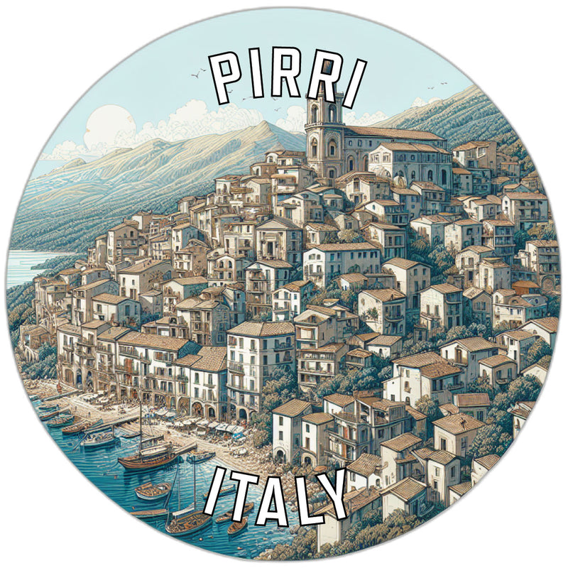 Pirri Italy Souvenir Die Cut Flat Magnet 2-Inch