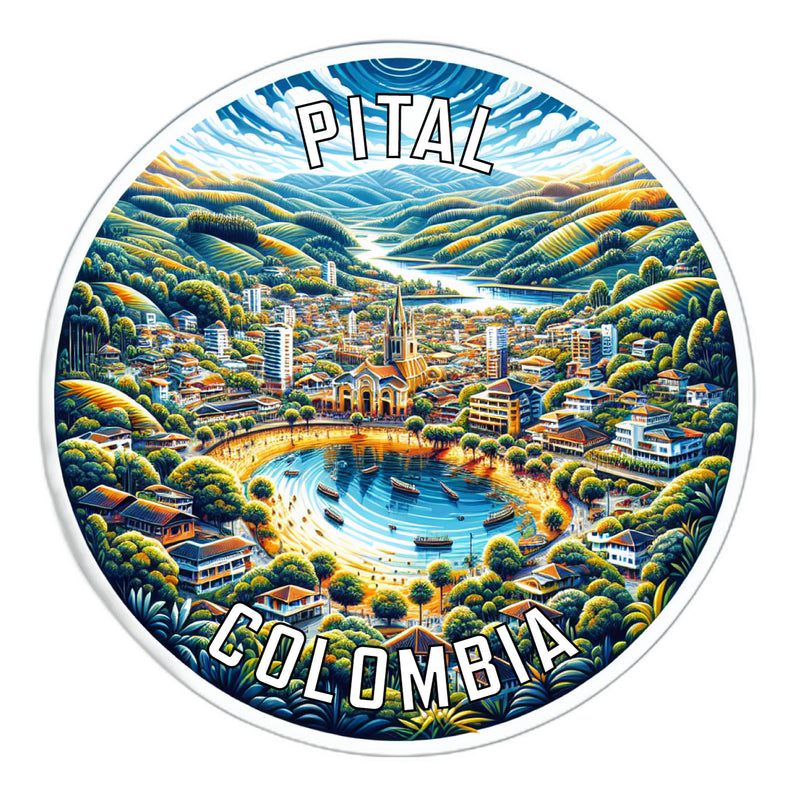 Pital Colombia Souvenir Die Cut Flat Magnet 6-Inch