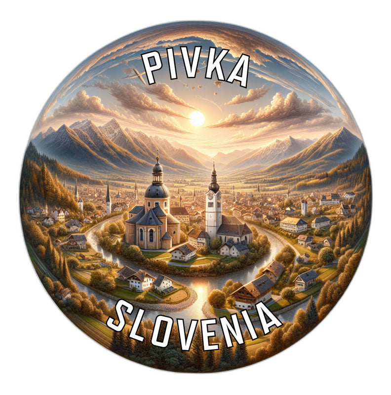 Pivka Slovenia Souvenir Die Cut Flat Magnet 2-Inch