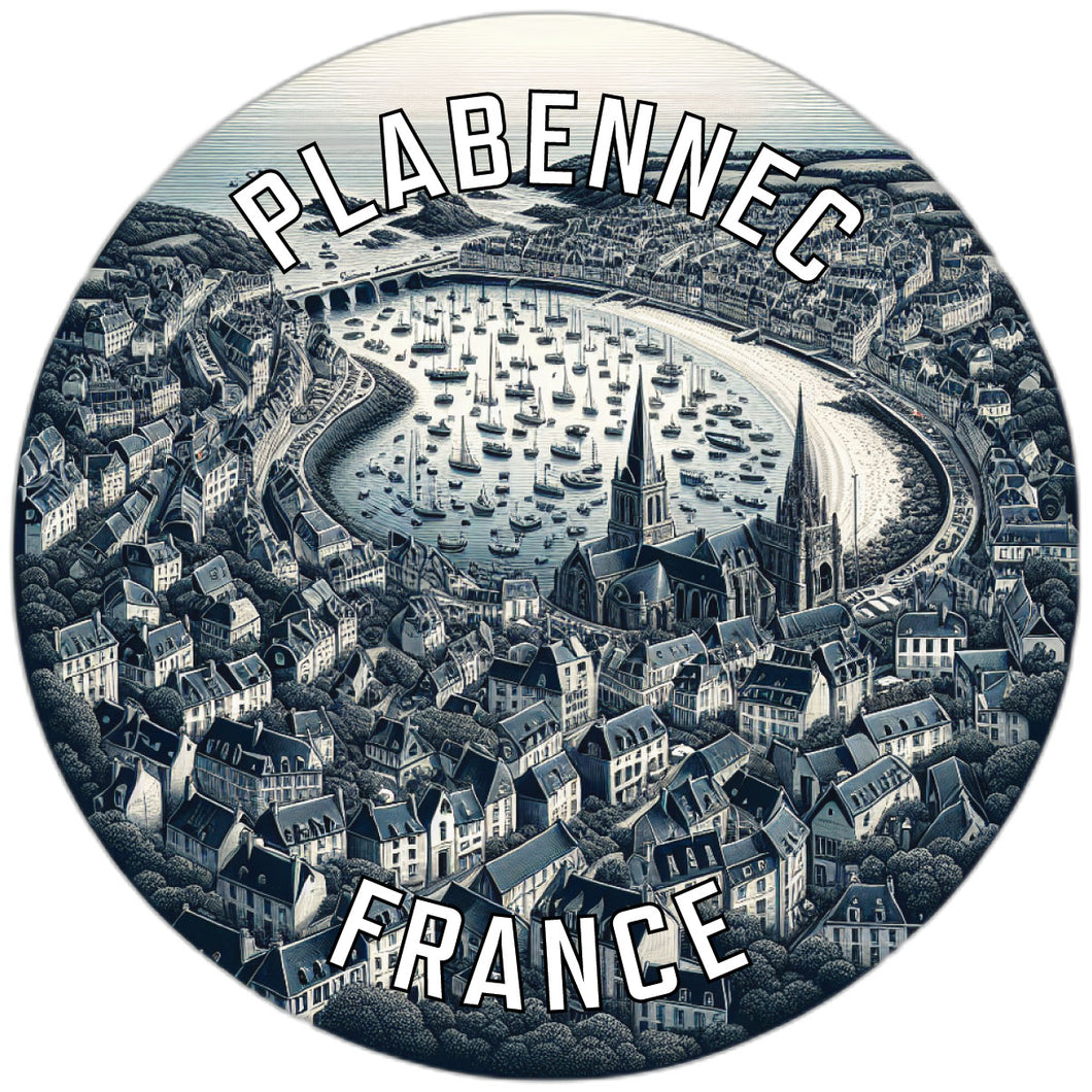 Plabennec France Souvenir Die Cut Flat Magnet 2-Inch