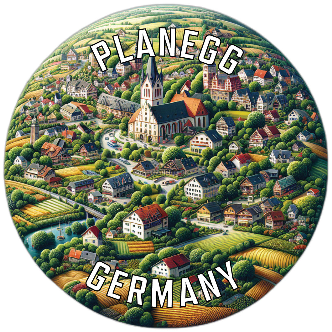 Planegg Germany Souvenir Die Cut Flat Magnet 6-Inch