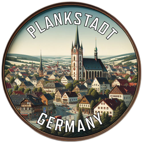 Plankstadt Germany Souvenir Die Cut Flat Magnet 6-Inch