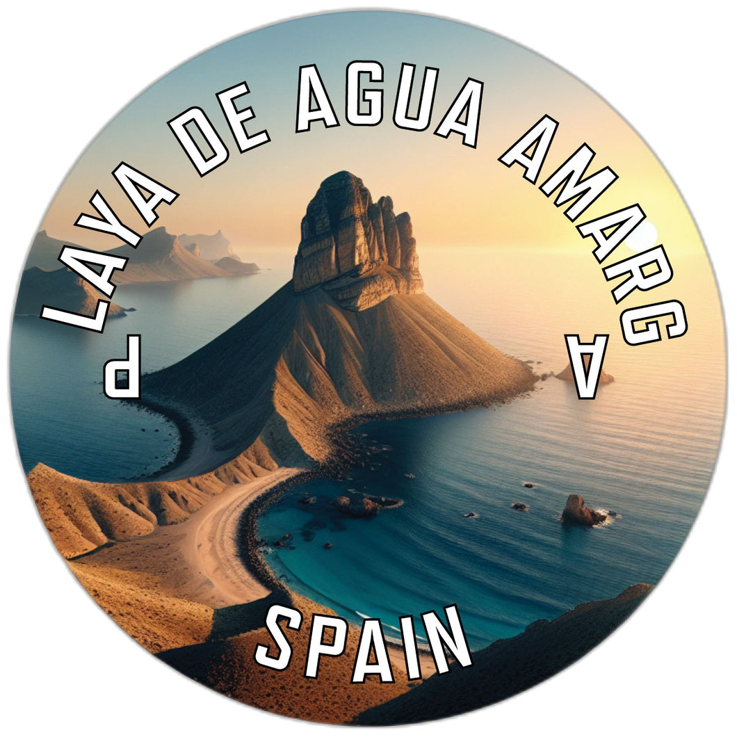 Playa de Agua Amarga Souvenir Die Cut Flat Magnet 6-Inch