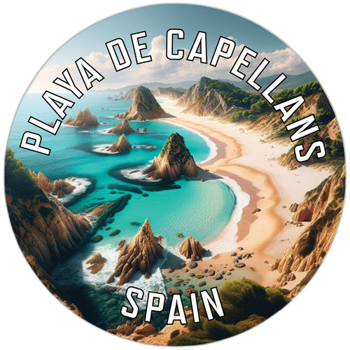 Playa de Capellans Souvenir Die Cut Flat Magnet 2-Inch