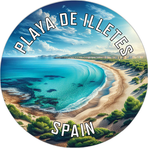 Playa de Illetes Souvenir Die Cut Flat Magnet 2-Inch