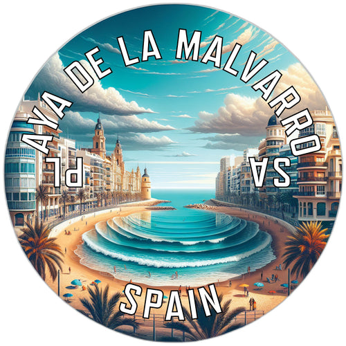 Playa de La Malvarrosa Souvenir Die Cut Flat Magnet 2-Inch