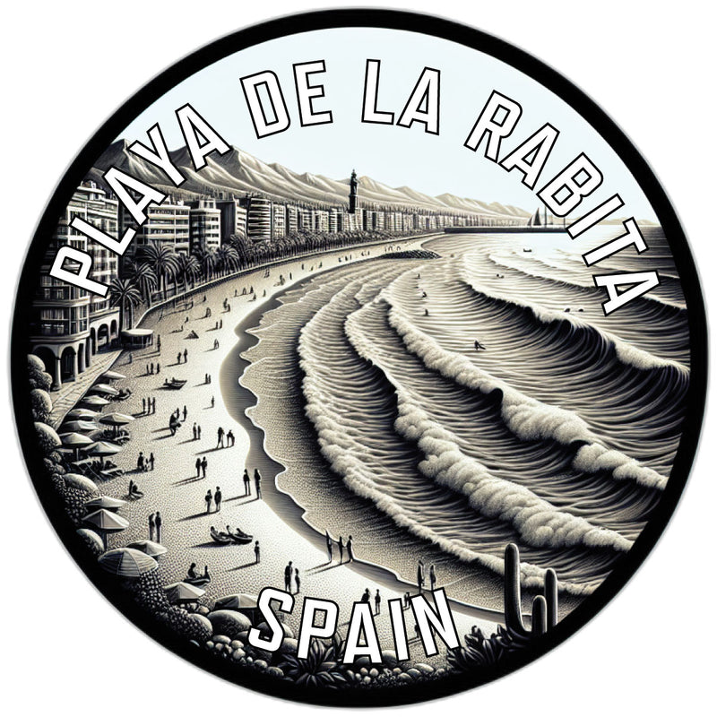 Playa de La Rabita Souvenir Die Cut Flat Magnet 6-Inch