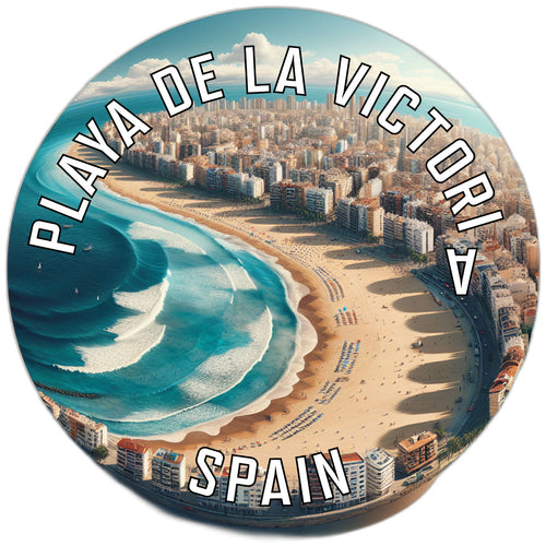 Playa de La Victoria Souvenir Die Cut Flat Magnet 6-Inch