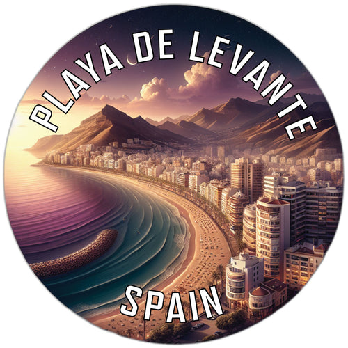 Playa de Levante Souvenir Die Cut Flat Magnet 2-Inch