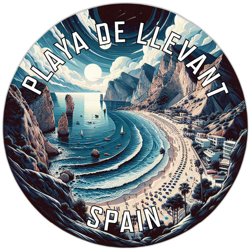 Playa de Llevant Souvenir Die Cut Flat Magnet 2-Inch