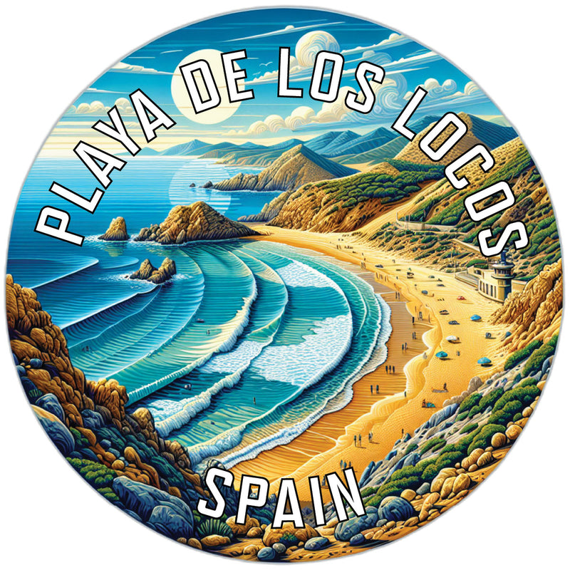 Playa de Los Locos Souvenir Die Cut Flat Magnet 2-Inch