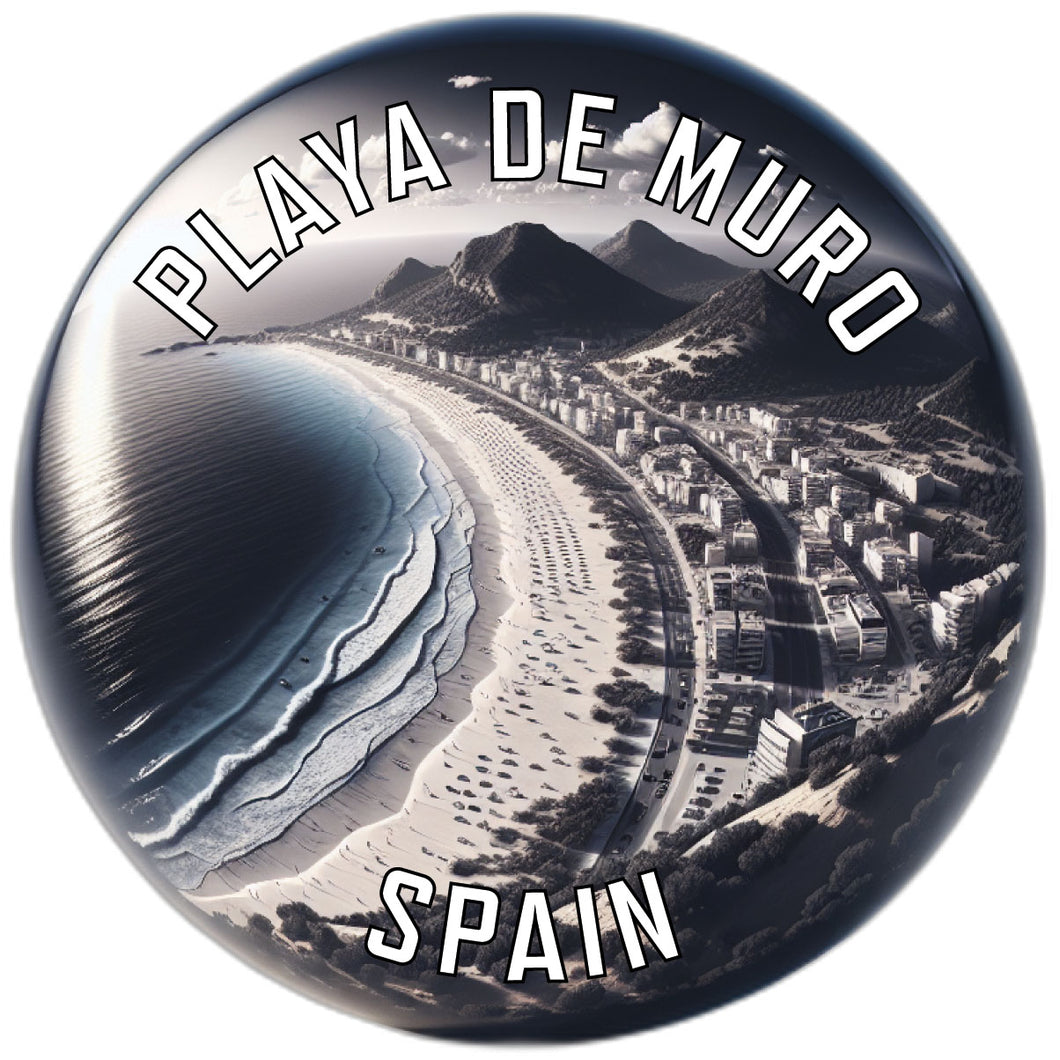 Playa de Muro Souvenir Die Cut Flat Magnet 6-Inch