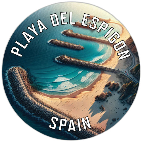 Playa del Espigon Souvenir Die Cut Flat Magnet 6-Inch