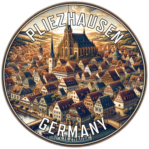 Pliezhausen Germany Souvenir Die Cut Flat Magnet 6-Inch