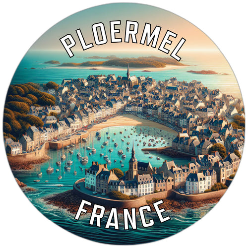 Ploermel France Souvenir Die Cut Flat Magnet 2-Inch