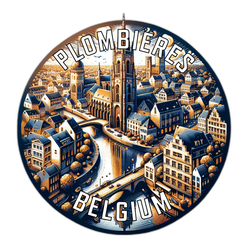 Plombieres Belgium Souvenir Vinyl Decal Sticker 2-Inch