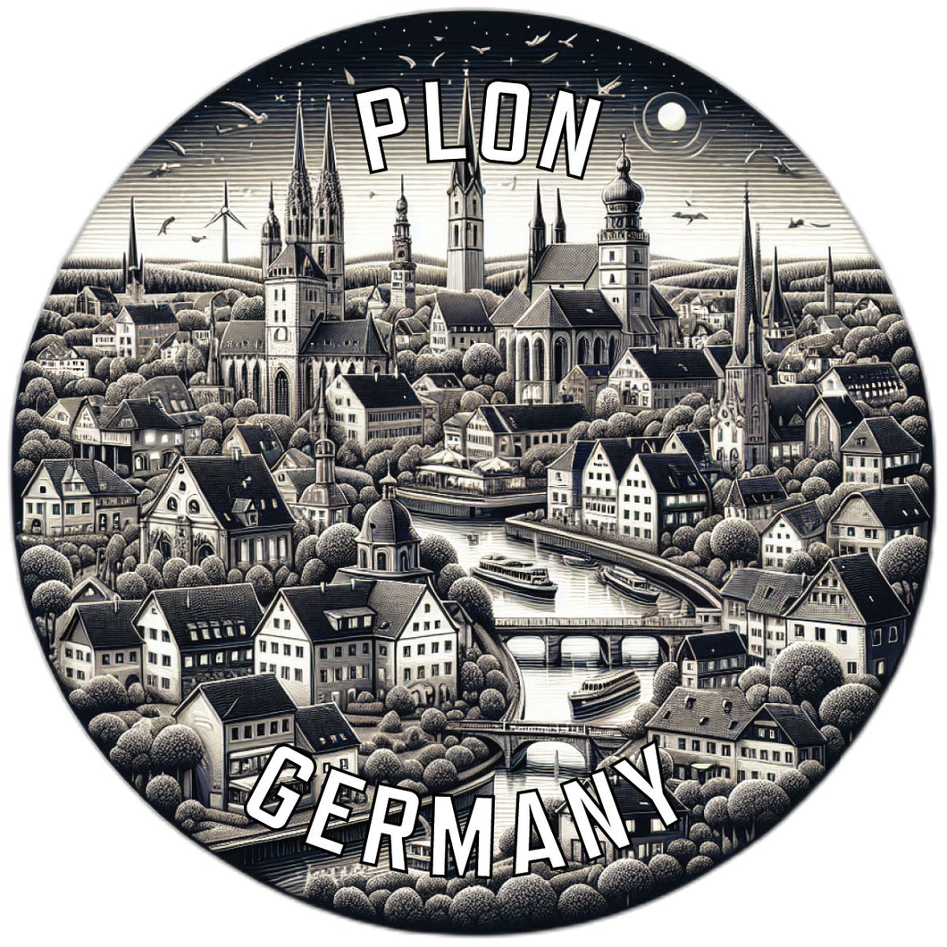 Plon Germany Souvenir Die Cut Flat Magnet 2-Inch
