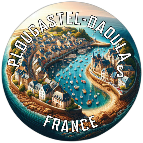 Plougastel Daoulas France Souvenir Die Cut Flat Magnet 2-Inch