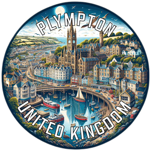 Plympton United Kingdom Souvenir Die Cut Flat Magnet 6-Inch
