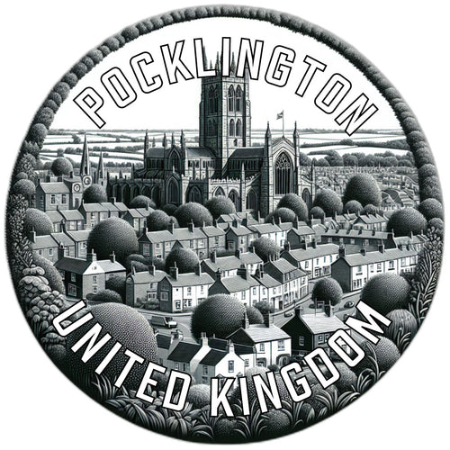 Pocklington United Kingdom Souvenir Die Cut Flat Magnet 2-Inch