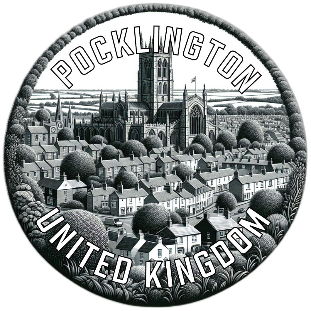 Pocklington United Kingdom Souvenir Die Cut Flat Magnet 2-Inch