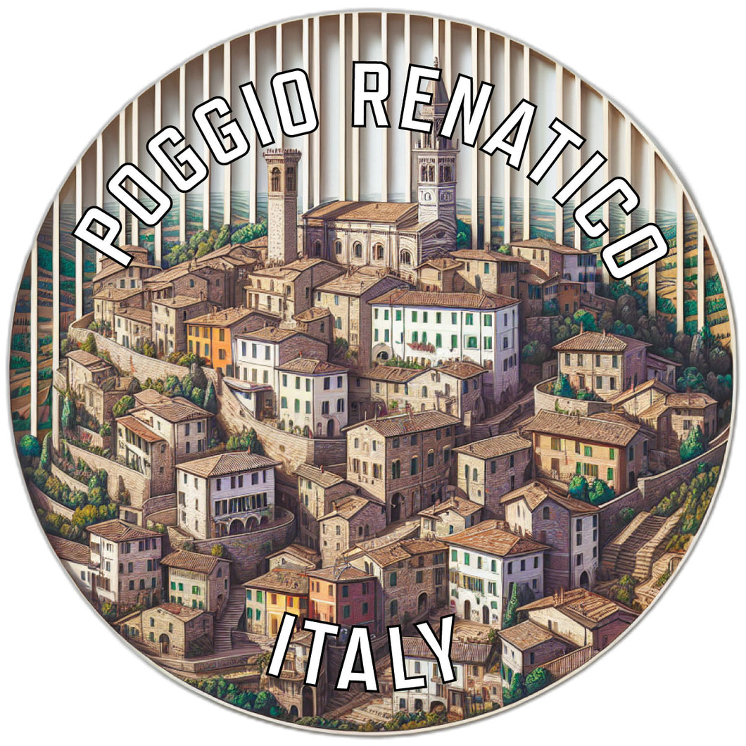 Poggio Renatico Italy Souvenir Die Cut Flat Magnet 2-Inch
