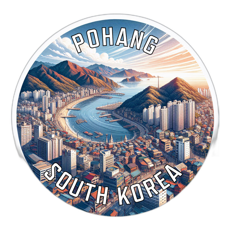 Pohang Korea South Souvenir Die Cut Flat Magnet 6-Inch
