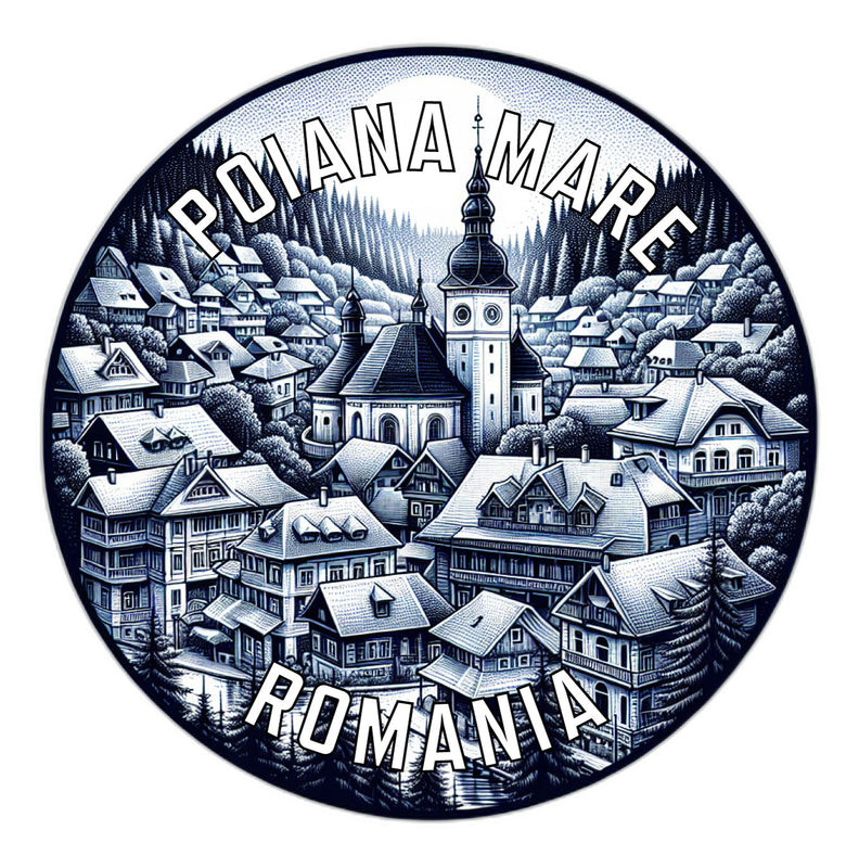 Poiana Mare Romania Souvenir Die Cut Flat Magnet 6-Inch