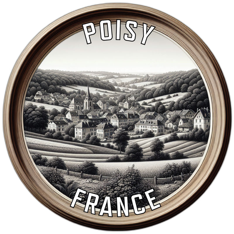 Poisy France Souvenir Die Cut Flat Magnet 2-Inch