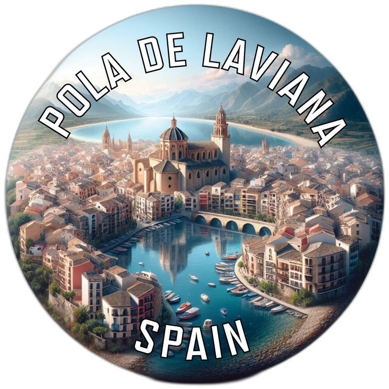 Pola de Laviana Spain Souvenir Die Cut Flat Magnet 6-Inch