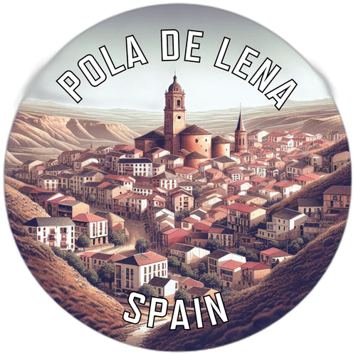 Pola de Lena Spain Souvenir Die Cut Flat Magnet 4-Inch