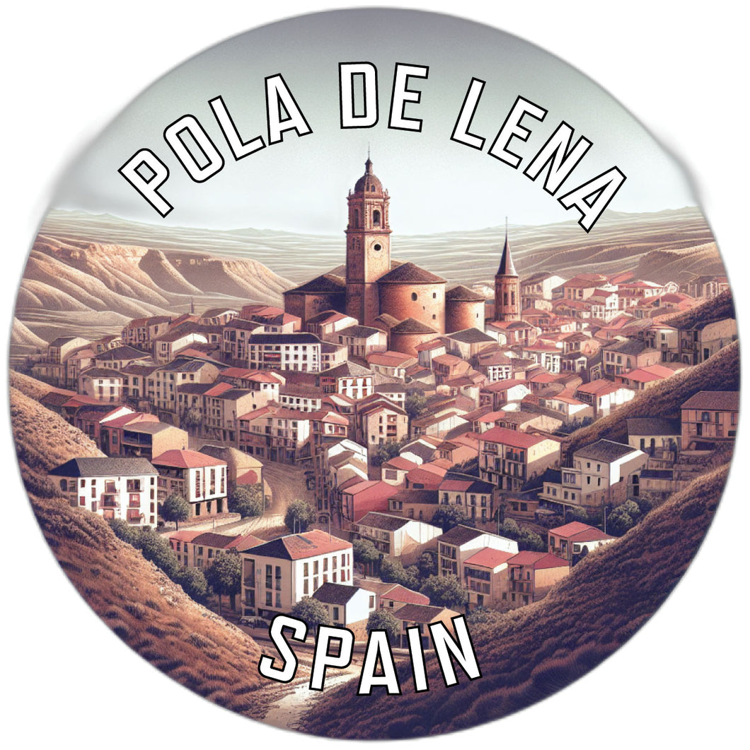 Pola de Lena Spain Souvenir Die Cut Flat Magnet 4-Inch
