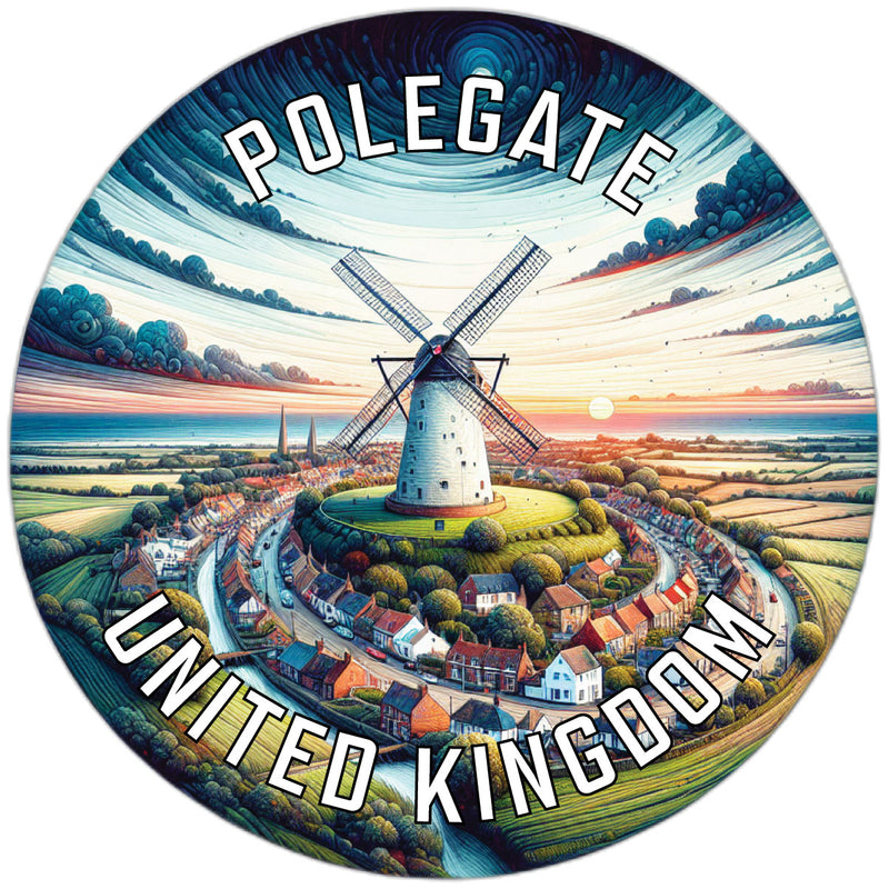 Polegate United Kingdom Souvenir Die Cut Flat Magnet 2-Inch