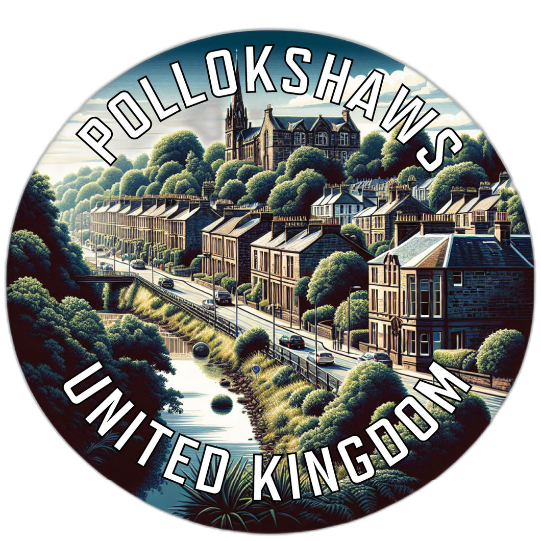 Pollokshaws United Kingdom Souvenir Die Cut Flat Magnet 2-Inch